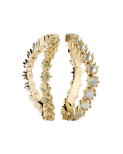 Půvabný set pozlacených prstenů ze stříbra KARA Gold AN01-640