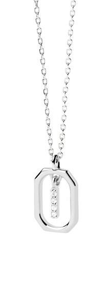 Pôvabný strieborný náhrdelník písmeno "I" LETTERS CO02-520-U (retiazka, prívesok)