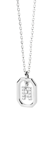 Půvabný stříbrný náhrdelník písmeno "N" LETTERS CO02-525-U (řetízek, přívěsek)
