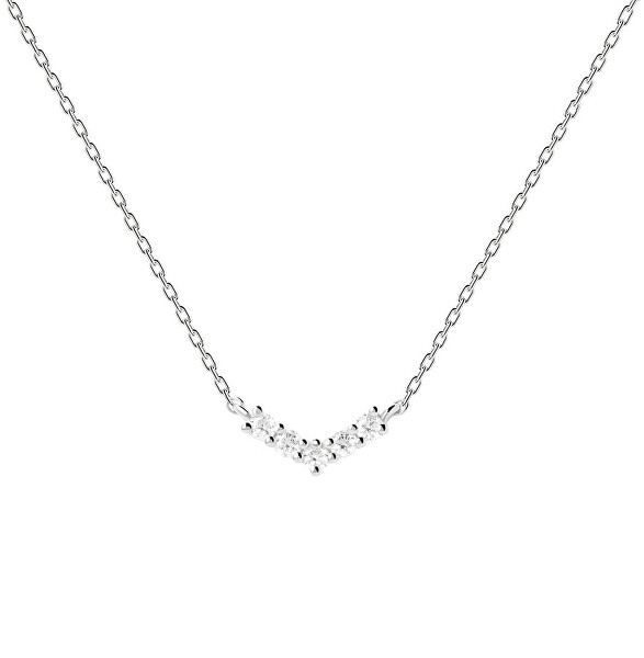 Romantický strieborný náhrdelník MINI CROWN Silver CO02-485-U