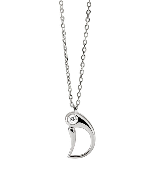 Strieborný náhrdelník písmeno "D" Initial CO02-B77-U (retiazka, prívesok)
