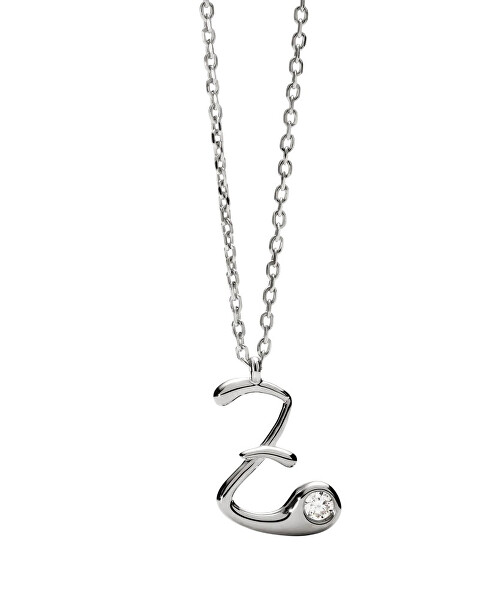 Stříbrný náhrdelník písmeno "Z" Initial CO02-B99-U (řetízek, přívěsek)