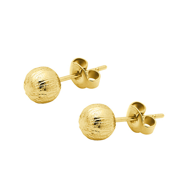 Cercei stilați sferici placați cu aur Nova BJ08A2201
