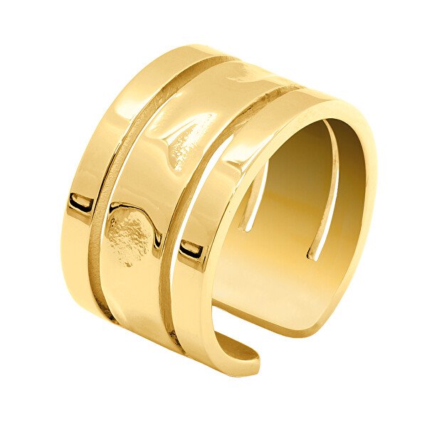 Výrazný pozlacený prsten Echo BJ10A720