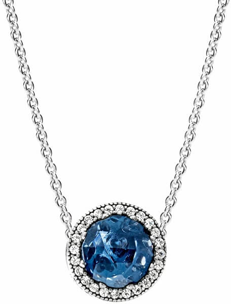 Luxusní korálek s tmavě modrým krystalem Moments 791725NMB