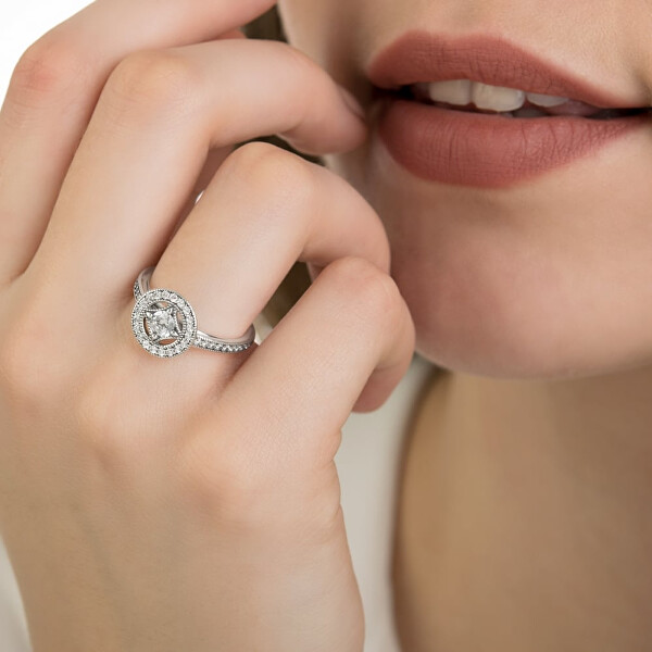 Luxus csillogó ezüst gyűrű 191006CZ