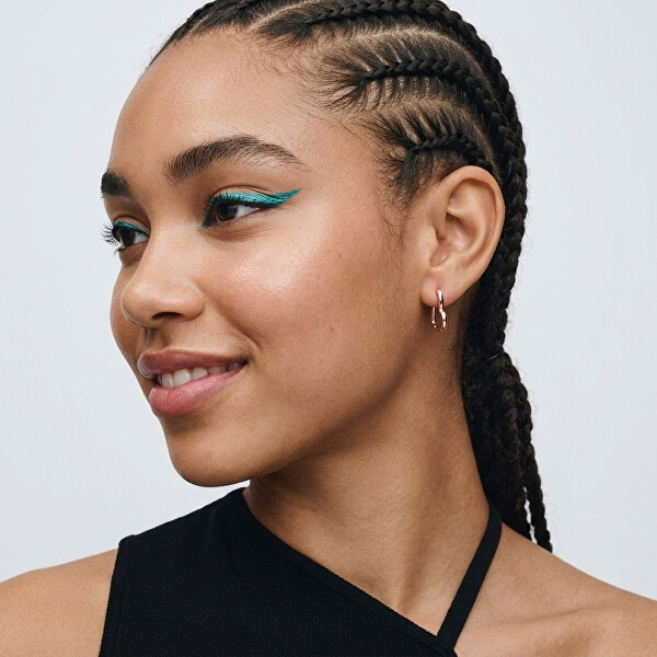 Pozlacené náušnice Srdíčka Rose 288307