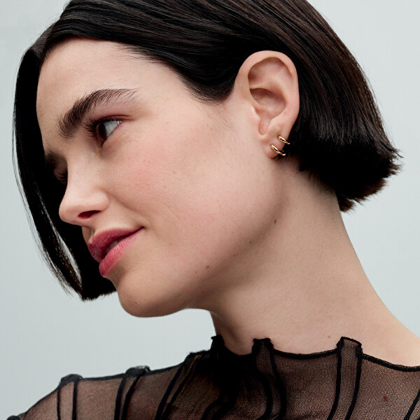 Dvojité pozlacené kruhy Essence Shine 263280C00