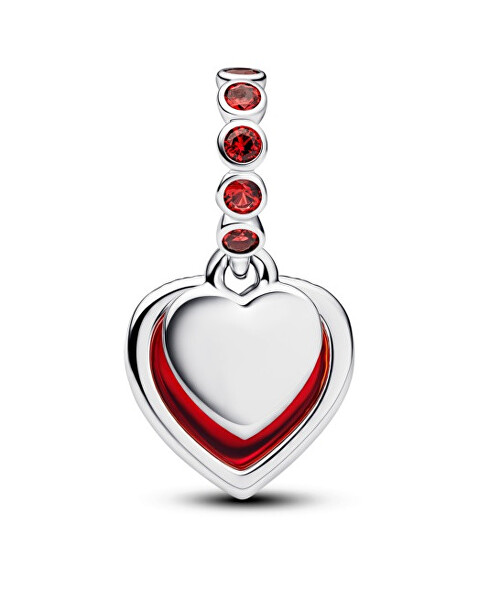 Dvojitý visací přívěsek Červené srdce Moments 794429C01