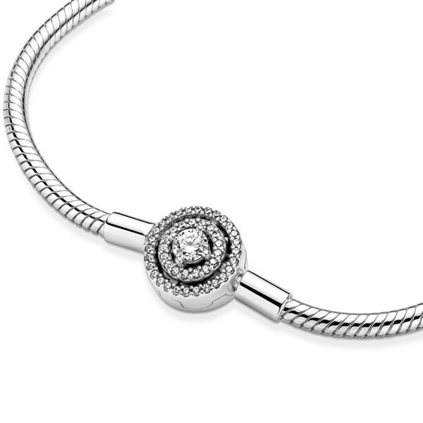 Elegante braccialetto in argento Moments con zirconi 590038C01