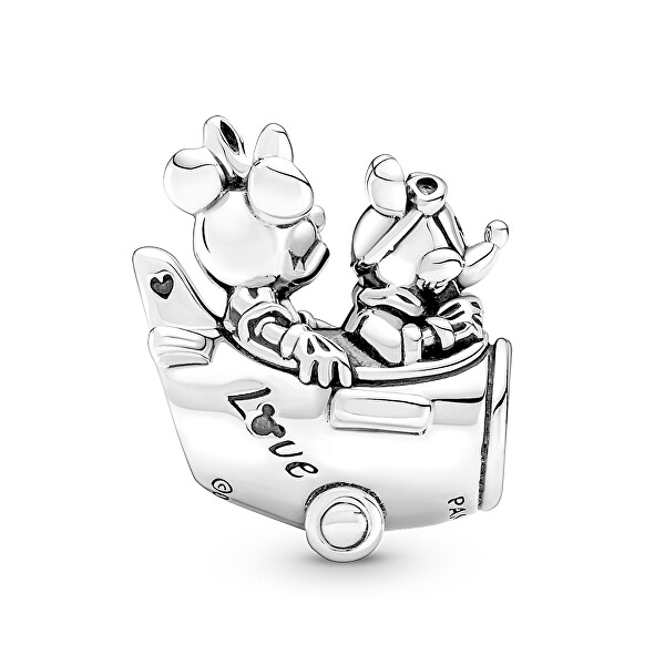 Játékos ezüst gyöngy Mickey és Minnie repülőben 790108C00