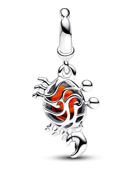 Hravý stříbrný přívěsek Krab Sebastian Disney 792694C01
