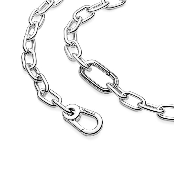 Módní stříbrný náhrdelník na přívěsky Me 399685C00-50