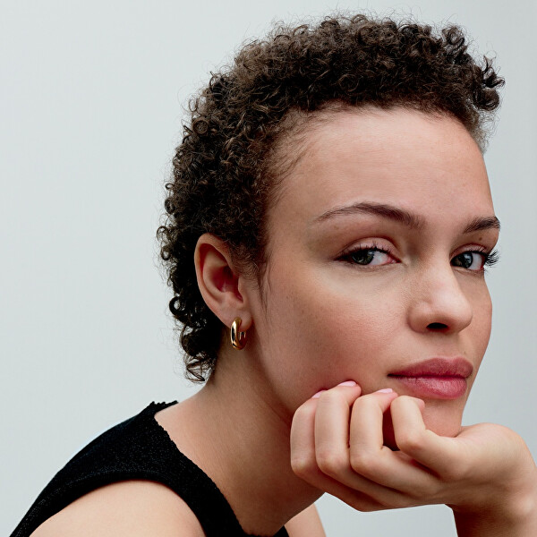 Nadčasové pozlacené kruhy Essence Shine 263266C00