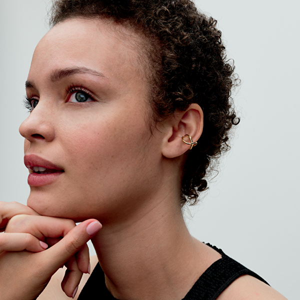 Pozlacená záušnice Nekonečno Essence Shine 263308C00