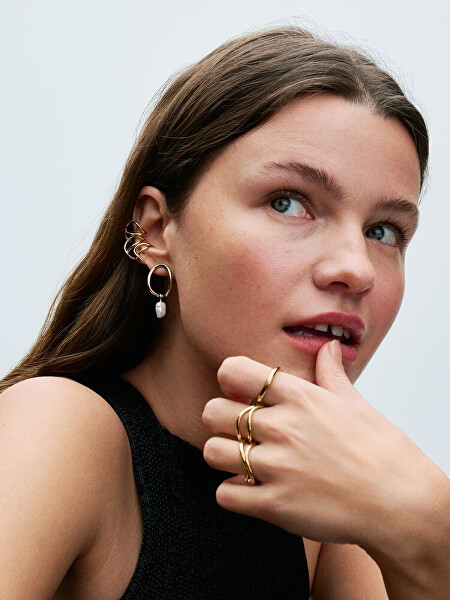 Pozlacená záušnice Nekonečno Essence Shine 263308C00