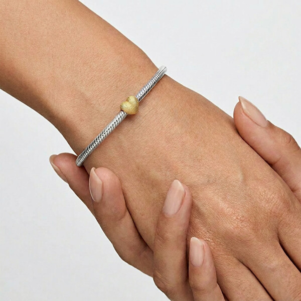 Pozlátená mini korálka Srdce Shine Moments 764000C00