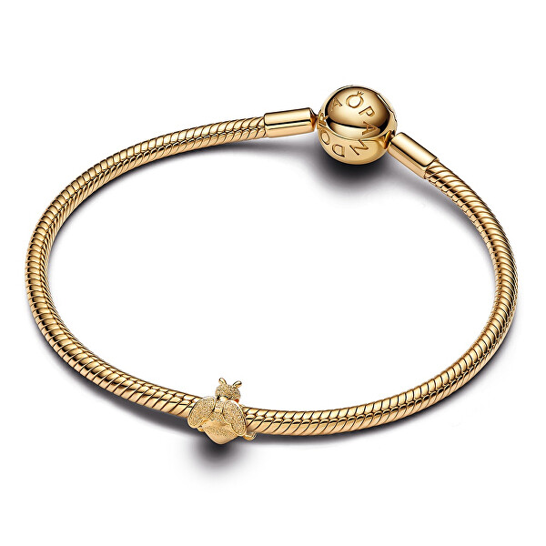 Pozlacený mini korálek Včelka Shine Moments 764524C00