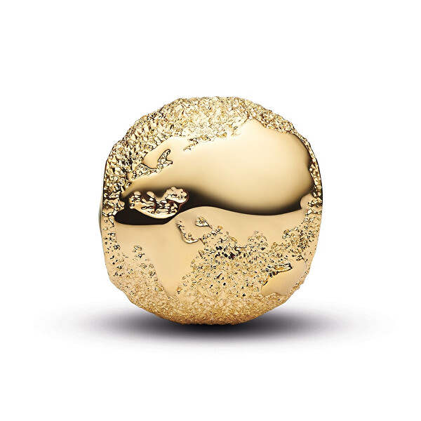 Pozlacený mini korálek Zeměkoule Shine Moments 764529C00