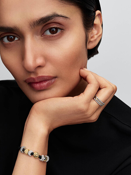 Pozlacený mini korálek Zeměkoule Shine Moments 764529C00