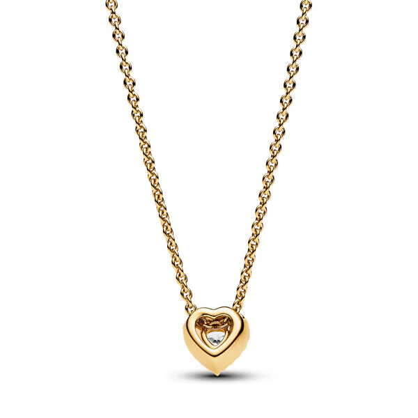 Collana placcata oro con cuore scintillante Timeless 368425C01-45