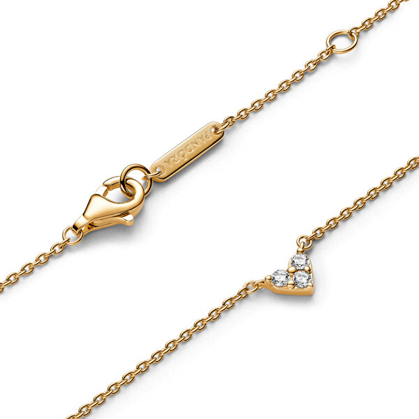 Pozlacený náhrdelník Srdíčko Shine Timeless 363014C01-45
