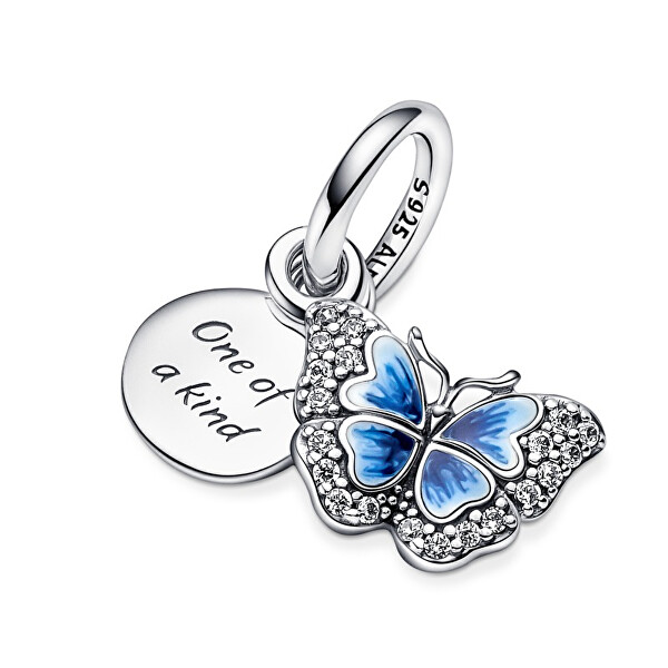 Bellissimo charm pendente Farfalla blu 790757C01