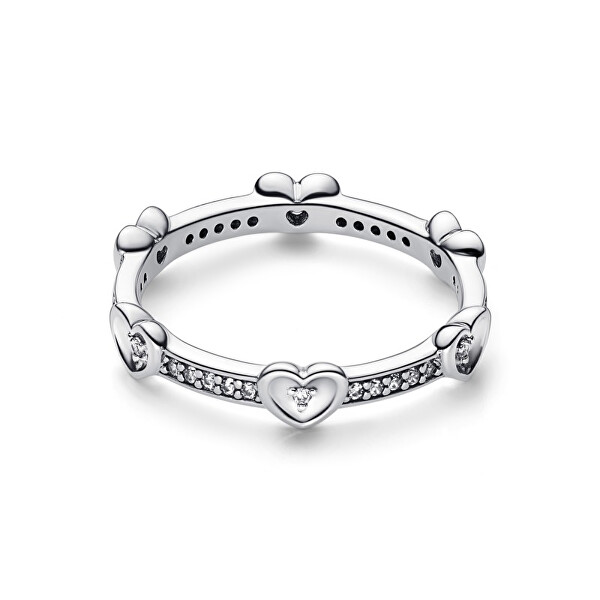 Romantikus ezüst gyűrű cirkónium kővel Moments 192496C01