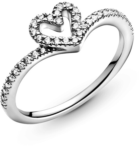 Romantico anello in argento con cuore Wish 199302C01