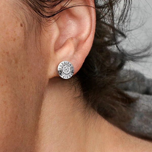 Silberne Ohrringe mit Kristallen 290559CZ