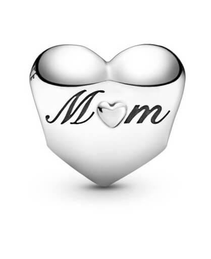 Charm d’argento a forma di cuore Mom Moments 799364C00