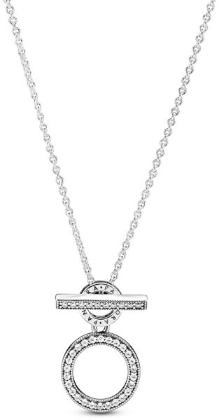 Stříbrný náhrdelník Double Hoop T 399039C01-45
