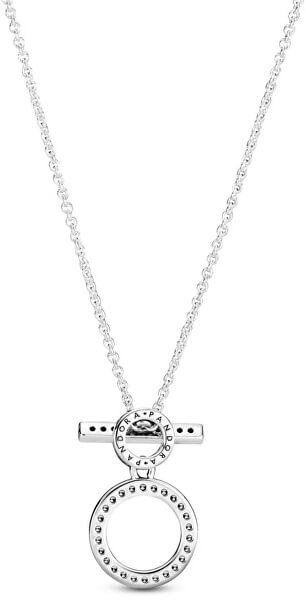Strieborný náhrdelník Double Hoop T 399039C01-45