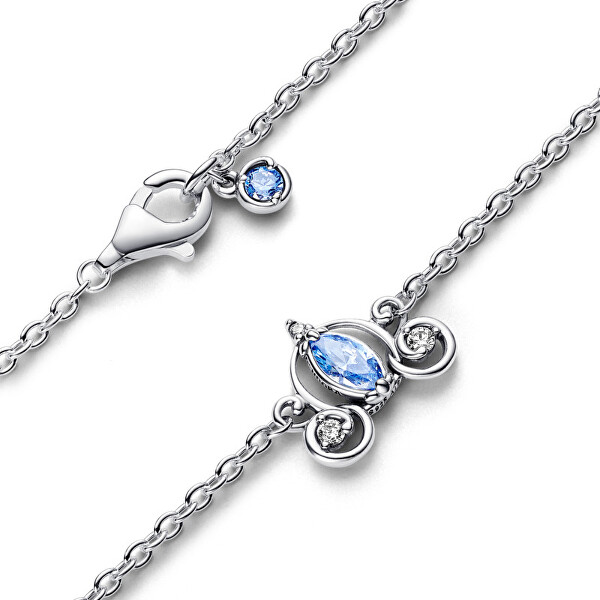 Stříbrný náhrdelník Popelčin kočár Disney 393057C01-45