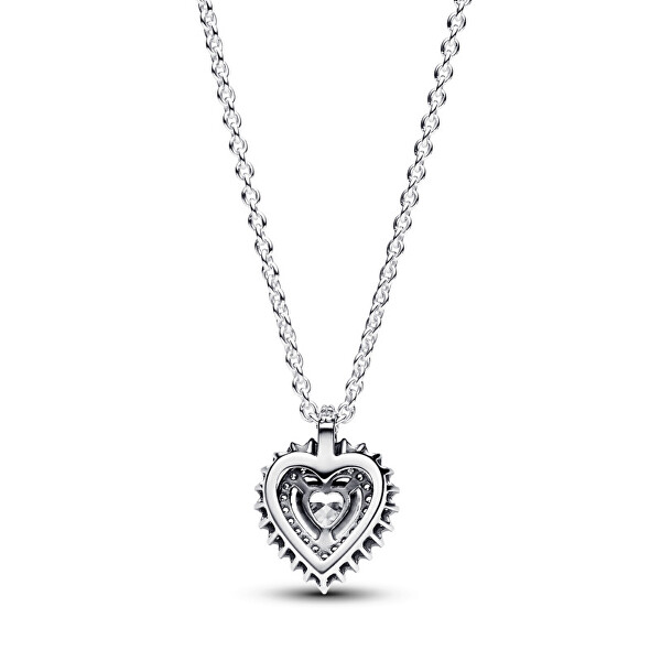 Silberne Halskette mit funkelndem Herz Timeless 393099C01-45