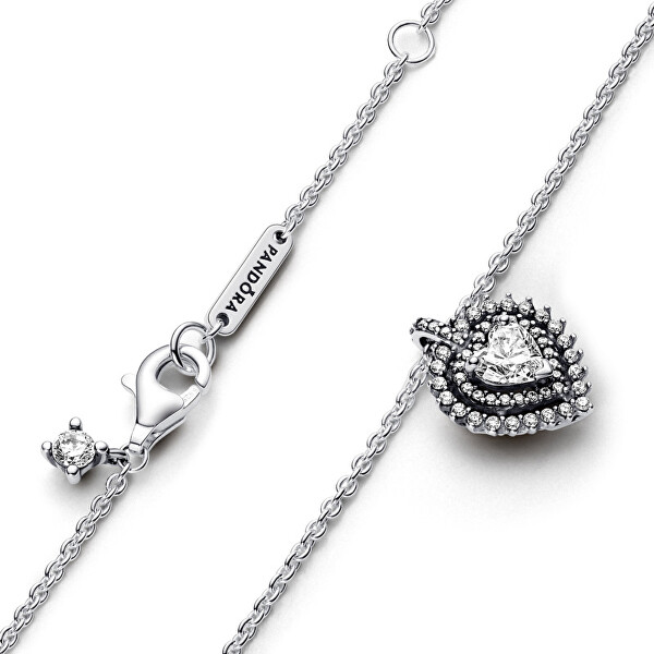 Stříbrný náhrdelník s třpytivým srdíčkem Timeless 393099C01-45