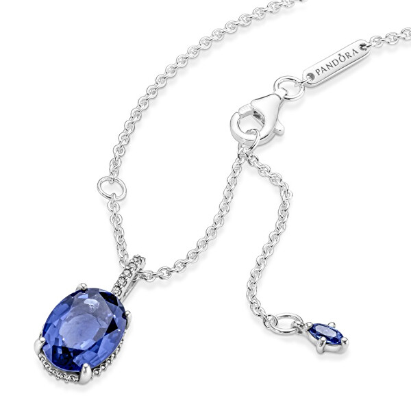 Strieborný náhrdelník v štýle vojvodkyne Kate Timeless 390055C01-45 (retiazka, prívesok)