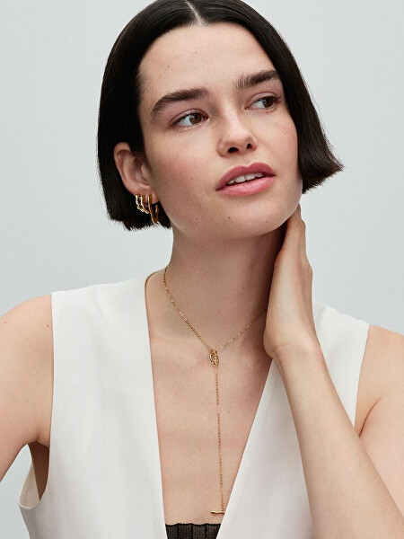 Stylové pozlacené náušnice Essence Shine 263290C00