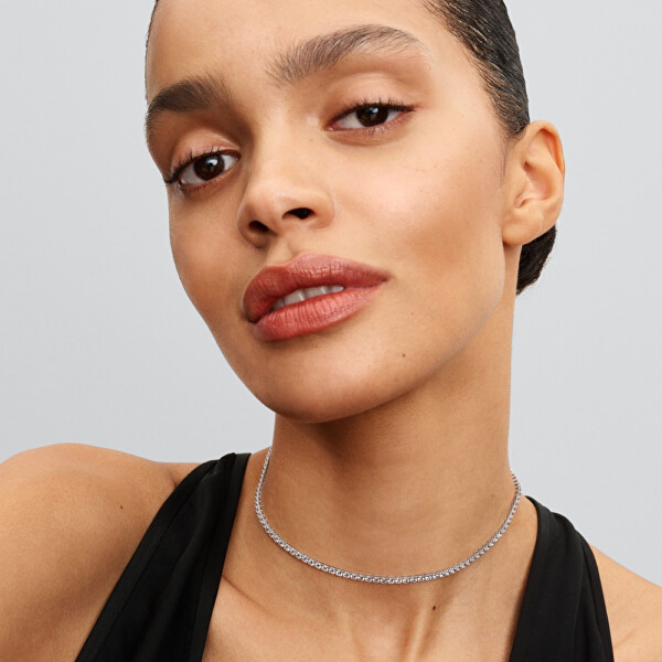 Tenisový stříbrný náhrdelník choker Timeless 393806C01-40