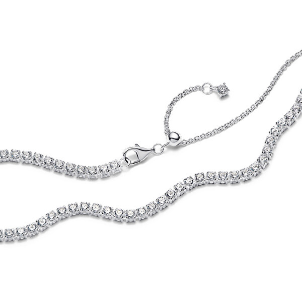 Tenisový stříbrný náhrdelník choker Timeless 393806C01-40