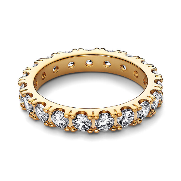 Třpytivý pozlacený prsten Shine Timeless 160050C01