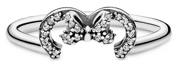 Třpytivý stříbrný prsten Minnie Disney 197509CZ