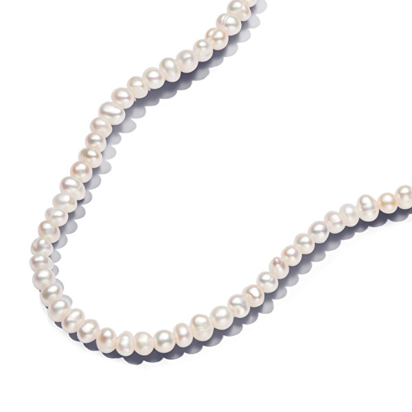 Luxusní pozlacený náhrdelník s pravými perlami Shine Essence 363297C01-45