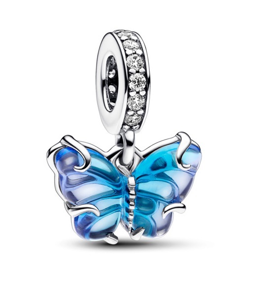 Charm incantevole Farfalla in vetro di Murano 792698C01