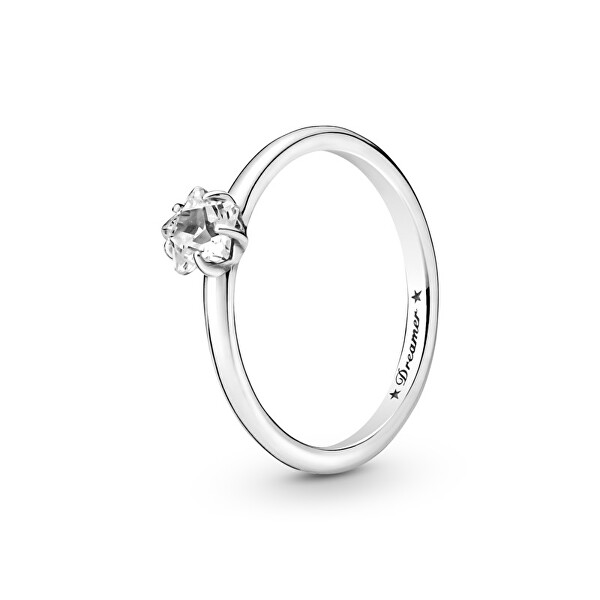 Incantevole anello in argento con zircone Stella celeste 190026C01