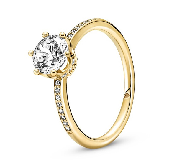Funkelnder vergoldeter Ring Sparkling Crown Shine 168289C01