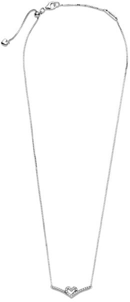 Romantický strieborný náhrdelník pre ženy Wish 399273C01-45