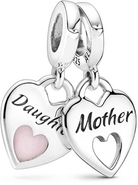 Srdíčkové přívěsky Matka a dcera Double Heart 799187C01