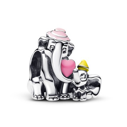 Stříbrný korálek Dumbo s maminkou Disney 793751C01