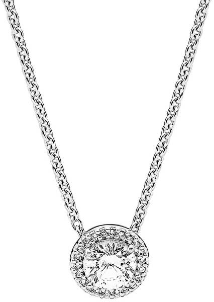 Stříbrný náhrdelník s třpytivým přívěskem Timeless 396240CZ-45